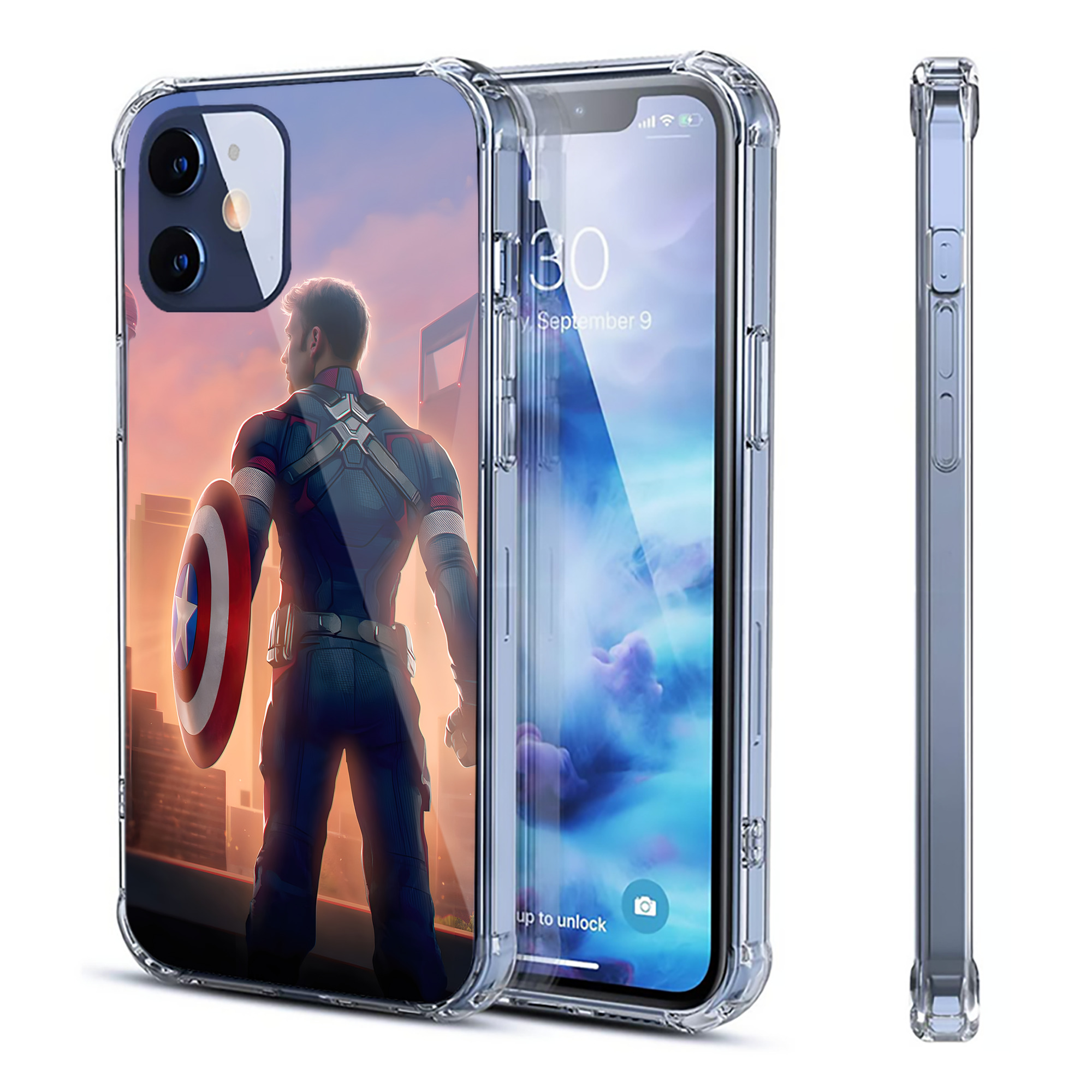 （画像用） アベンジャーズ The Avengers 【iPhone 12シリーズ対応】透明スマホケース（クリアソフトケース）